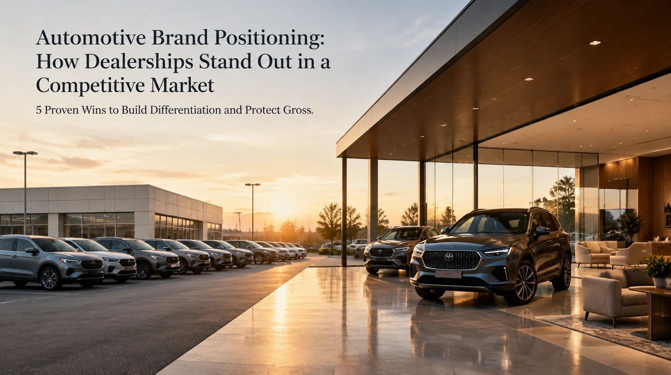Automotive brand positioning to help car dealerships stand out in a competitive market