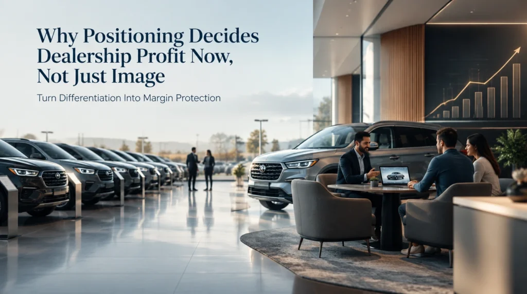 Car dealership brand positioning for protecting profit margins in a competitive market