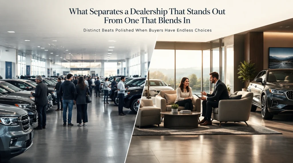 Car dealership differentiation showing how standout dealerships compete beyond price