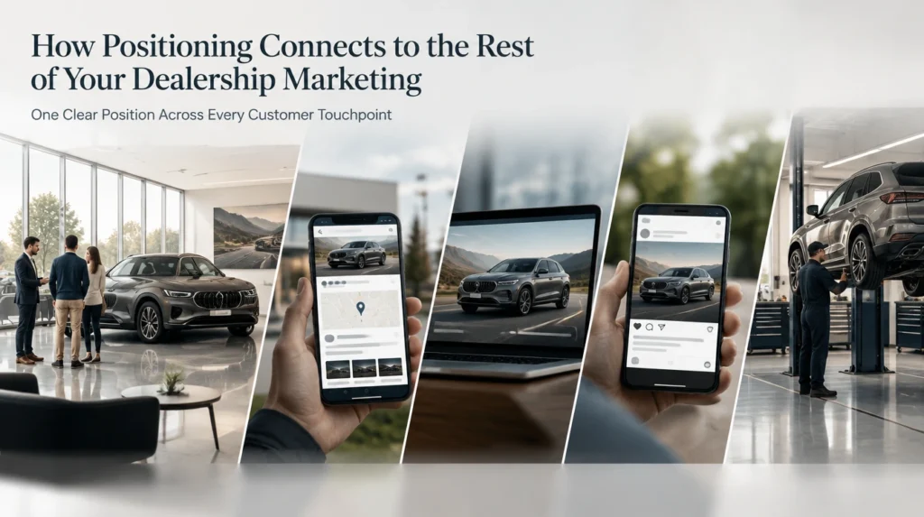 Car dealership brand positioning across advertising, sales, service and customer touchpoints