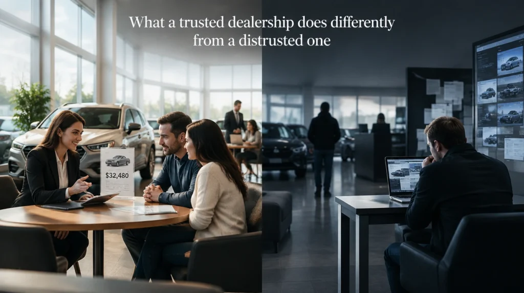Trusted versus distrusted dealership customer experience