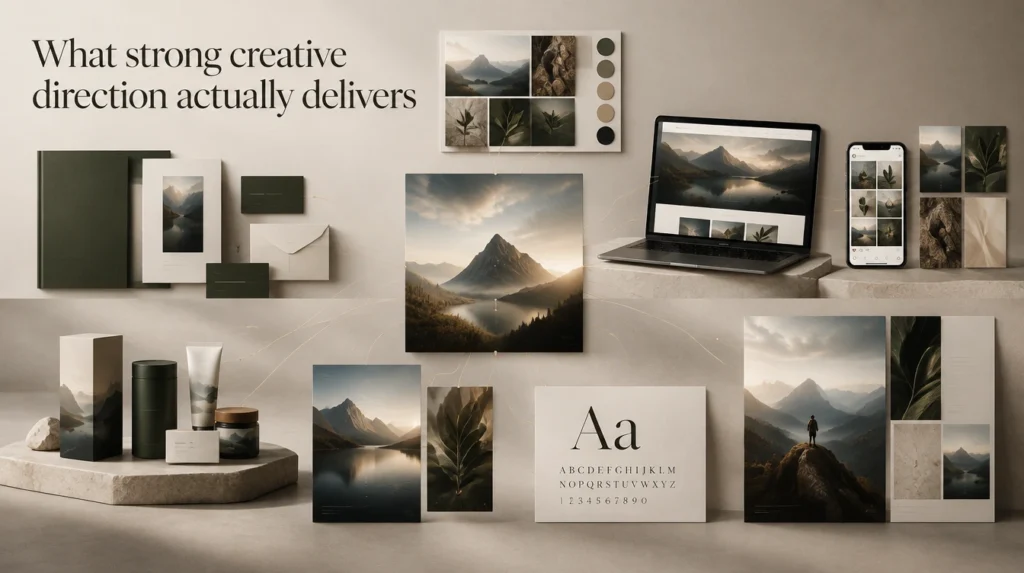 What strong creative direction delivers for brand consistency and differentiation